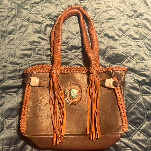 New American Darling Bag with Turquoise and fringe! - Picture 1 of 6